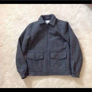 Old Navy men's soft-brush gray wool coat, sz Small